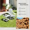 15 Inch Patio Square Wooden Slat End Side Coffee Table for Garden
